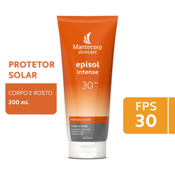 Protetor Solar Episol Intense FPS30 Rosto e Corpo 200ml