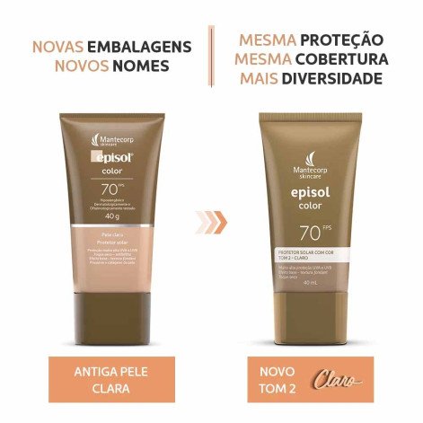 Episol Color FPS 70 Tom 2 Claro 40ml