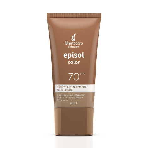 Protetor Solar com Cor Mantecorp Skincare Episol Color FPS70