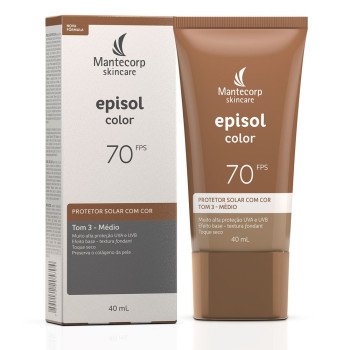Protetor Solar com Cor Mantecorp Skincare Episol Color FPS70