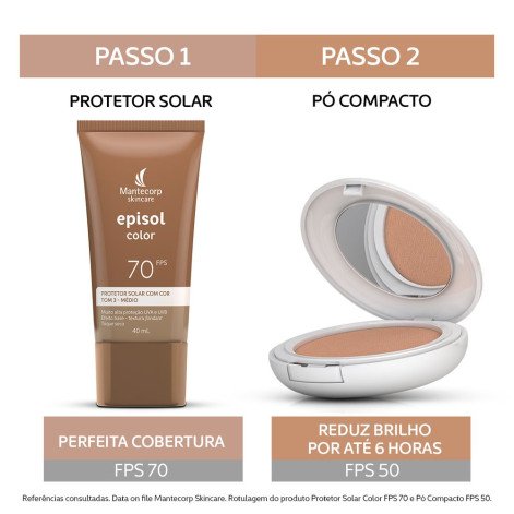 Protetor Solar com Cor Mantecorp Skincare Episol Color FPS70