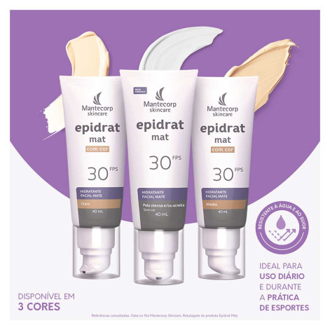 Protetor Solar Facial Mantecorp Skincare Epidrat MAT Sem Cor