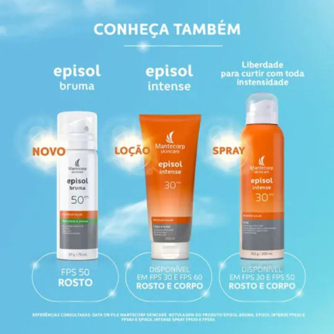 Protetor Solar Facial Episol Bruma FPS50 Pele Mista e Oleosa 75ml