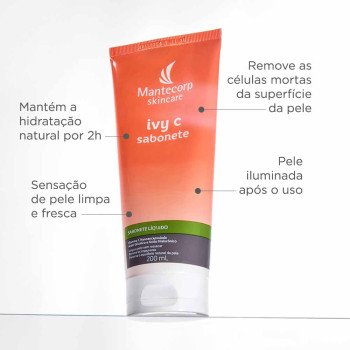  Sabonete Líquido Facial Ivy C com 200ml