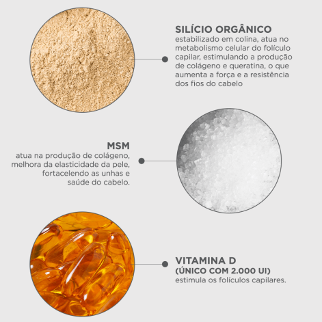 Suplemento Alimentar Nouve Silício D Cabelo Pele e Unha 30 Cápsulas