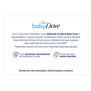 Sabonete em Barra Infantil Baby Dove Hidratação Enriquecida 75g