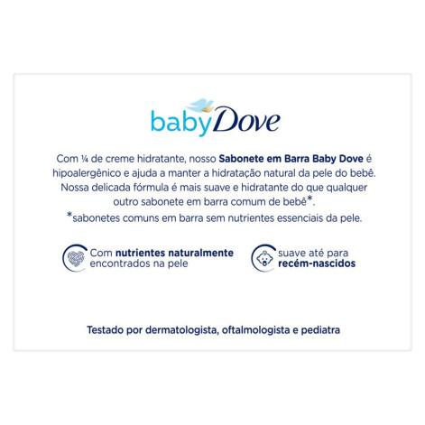 Sabonete em Barra Infantil Baby Dove Hidratação Enriquecida 75g