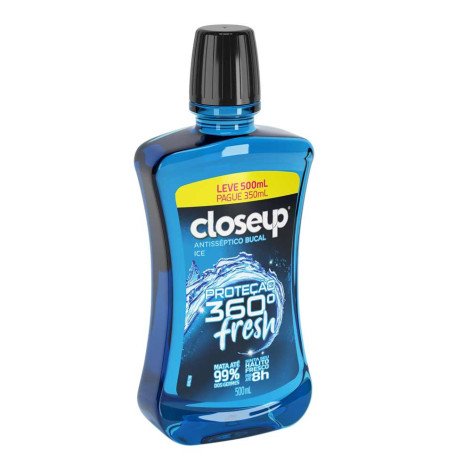 Antisséptico Bucal Close Up Ice Proteção 360º com Álcool 500ml Antisséptico Bucal Close Up Ice Proteção 360º com Álcool 500ml