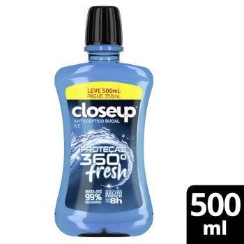 Antisséptico Bucal Close Up Ice Proteção 360º com Álcool 500ml