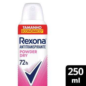 Desodorante Antitranspirante Aerossol Rexona Powder Dry 250 ml Desodorante Antitranspirante Aerossol Rexona Powder Dry 250 ml
