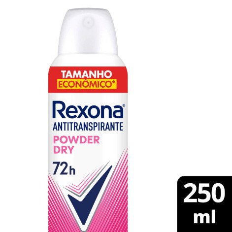 Desodorante Antitranspirante Aerossol Rexona Powder Dry 250 ml