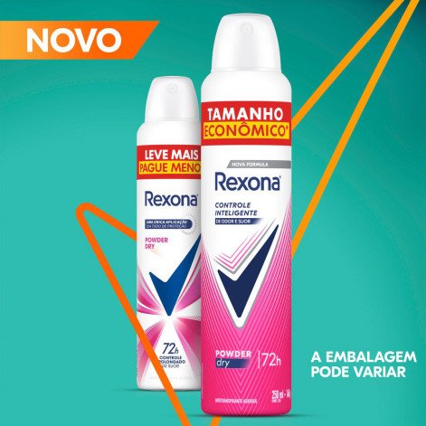 Desodorante Antitranspirante Aerossol Rexona Powder Dry 250 ml