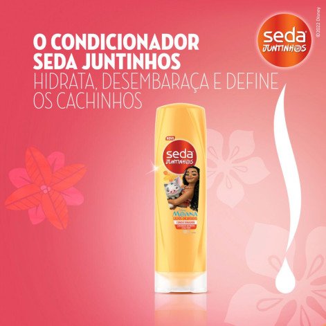 Condicionador Infantil Juntinhos Moana Cachos Encantados Seda 3+ anos 300ml
