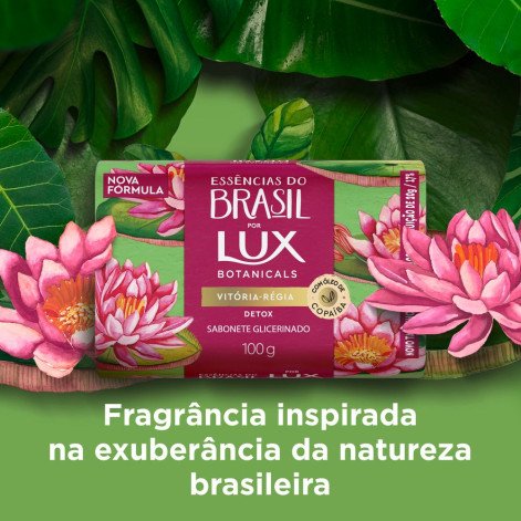 Sabonete Em Barra Lux Botanicals Essências Do Brasil Vitória-Régia 100g