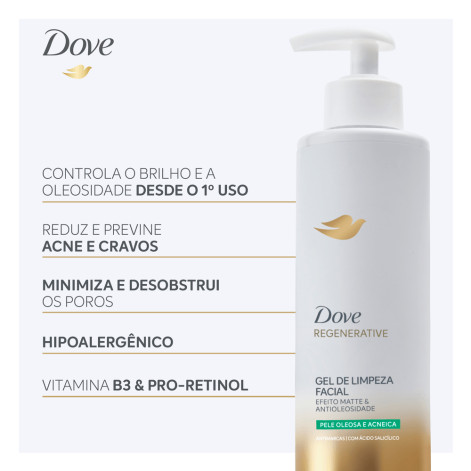 Gel Limpeza Facial Dove Matte 300ML