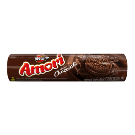 Biscoito Recheado Richester Amori Sabor Chocolate 125g