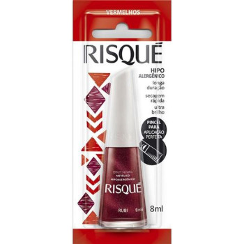 Esmalte Cremoso Risqué Metalizado Rubi 8ml Esmalte Cremoso Risqué Metalizado Rubi 8ml