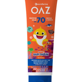 Protetor Solar Infantil Oaz Baby Shark 70fps 125ml Protetor Solar Infantil Oaz Baby Shark 70fps 125ml