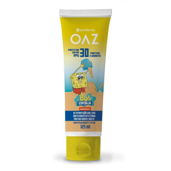 Protetor Solar Infantil FPS 30 OAZ Bob Esponja 125ml Protetor Solar Infantil FPS 30 OAZ Bob Esponja 125ml
