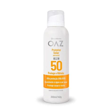 Protetor Solar Aeressol OAZ FPS 50 200ml Protetor Solar Aeressol OAZ FPS 50 200ml