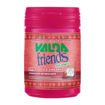 Bala Valda Friends Ice Cherry Sem Açúcar 50g Bala Valda Friends Ice Cherry Sem Açúcar 50g