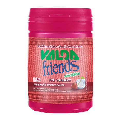 Bala Valda Friends Ice Cherry Sem Açúcar 50g
