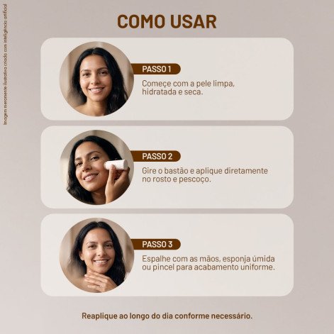 Protetor Solar Facial em Stick OAZ Eurofarma FPS70 Incolor 12,5g