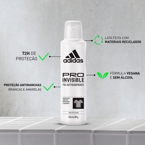 Desodorante Aerosol Adidas 150ML Fem Invisible