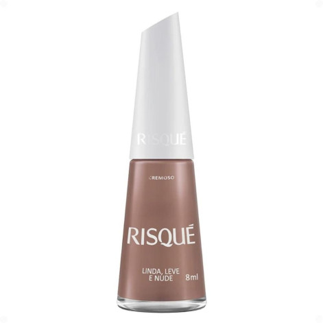 Esmalte Cremoso Risqué Linda, Leve e Nude 8ml