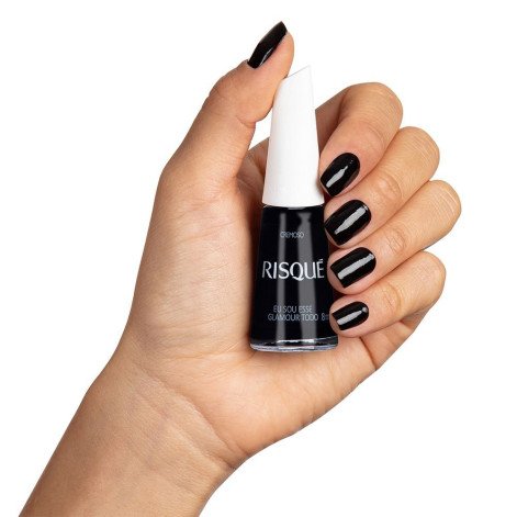 Esmalte Risqué Cremoso Eu Sou Esse Glamour Todo Preto 8ml