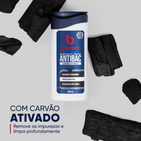 Sabonete Líquido Bozzano Antibac Carvão Ativado 240ml Sabonete Líquido Bozzano Antibac Carvão Ativado 240ml