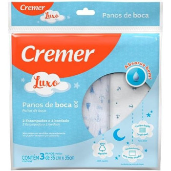 Pano de Boca Cremer Menino 3 Unidades