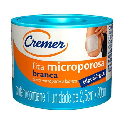 Fita Microporosa Branca Salvelox 2.5cm X 4.5m com 1 Rolo
