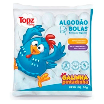 Algodão Bolas Galinha Pintadinha 50g