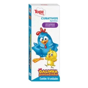 Curativo Topz Baby Galinha Pintadinha 10 Unidades Curativo Topz Baby Galinha Pintadinha 10 Unidades