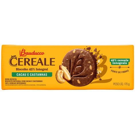 Biscoito Bauducco Cacau e Castanha Integral 170g