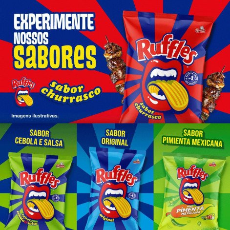 Batata Frita Ondulada Churrasco Elma Chips Ruffles  76g