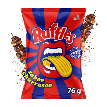 Batata Frita Ondulada Churrasco Elma Chips Ruffles  76g