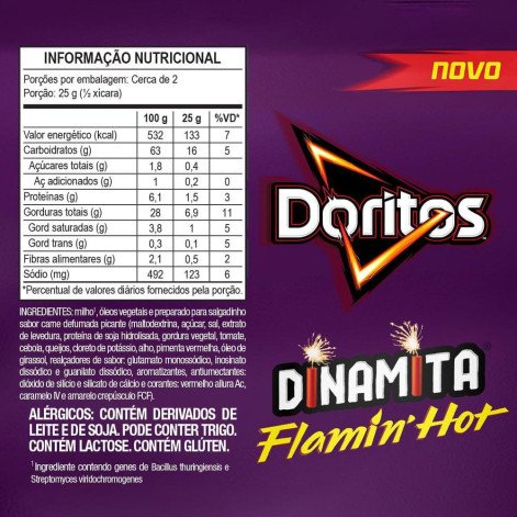 Salgadinho Doritos Dinamita Flamin' Hot 60g Salgadinho Doritos Dinamita Flamin' Hot 60g