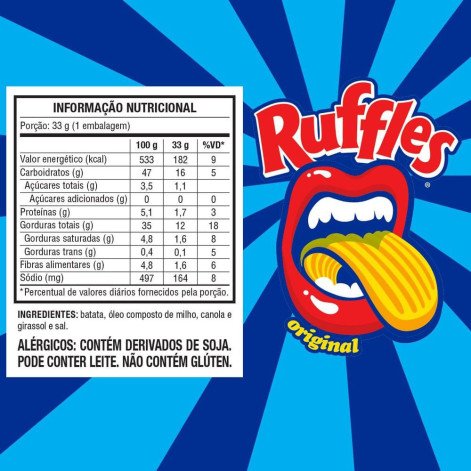 Batata Frita Ruffles Ondulada Sabor Original 33g