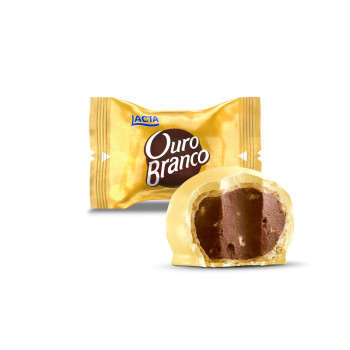 Wafer Recheado Ouro Branco Sabor Chocolate Branco 20g