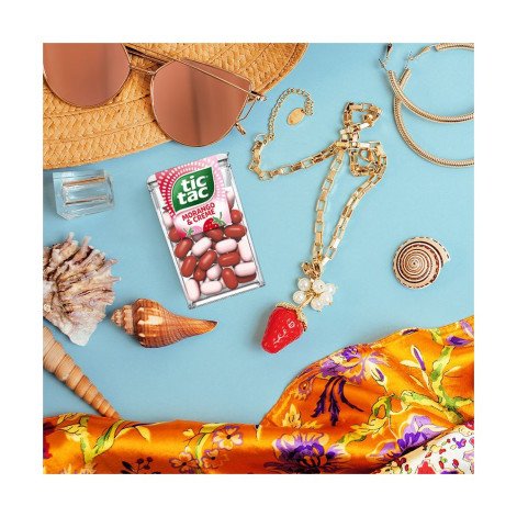 Tic Tac Pastilhas Sabor Morango e Creme 14,5g