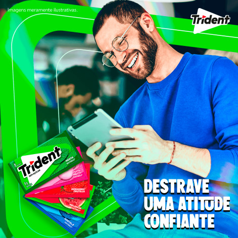Goma de Mascar Trident Menta Sem Açúcar 8g Goma de Mascar Trident Menta Sem Açúcar 8g