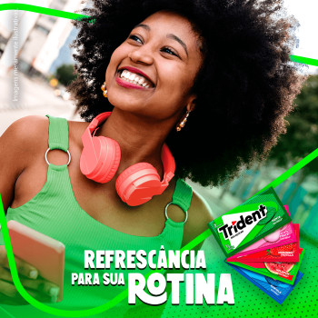 Goma de Mascar Trident Menta Sem Açúcar 8g