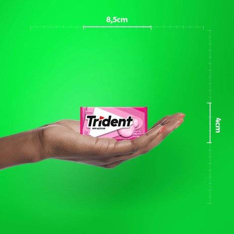 Goma de Mascar Trident Tutti-Frutti Sem Açúcar 8g Goma de Mascar Trident Tutti-Frutti Sem Açúcar 8g