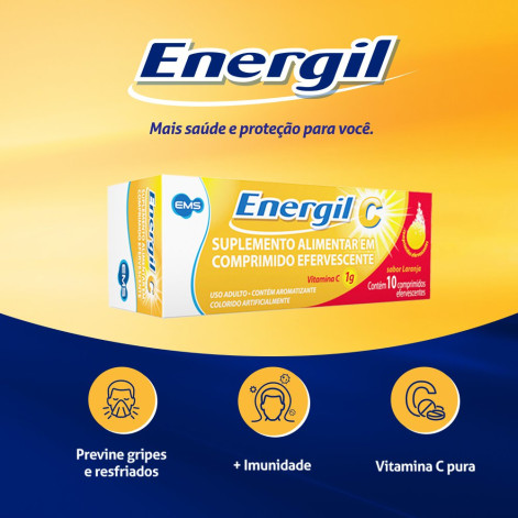 Energil C 1G - 10 Comprimidos Efervecentes Energil C 1G - 10 Comprimidos Efervecentes