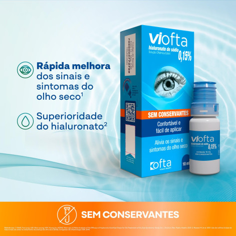 Colírio Viofta 0,15% Ofta Solução Oftalmológico 10ml Colírio Viofta 0,15% Ofta Solução Oftalmológico 10ml