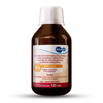 Cloridrato de Oxomemazina + Iodeto de Potássio + Benzoato de Sódio + Guaifenesina 120ml EMS Genérico