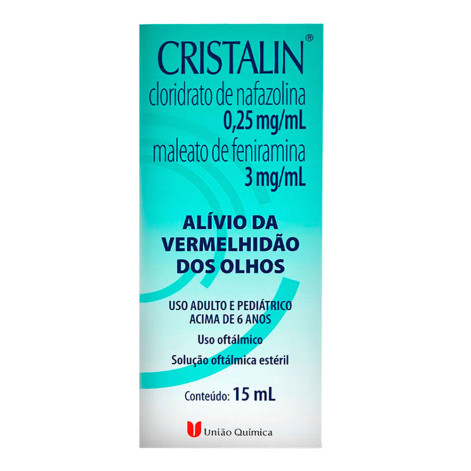 Colírio Antialérgico e Descongestionante Cristalin 0,25mg/ml + 3mg/ml 15ml Colírio Antialérgico e Descongestionante Cristalin 0,25mg/ml + 3mg/ml 15ml