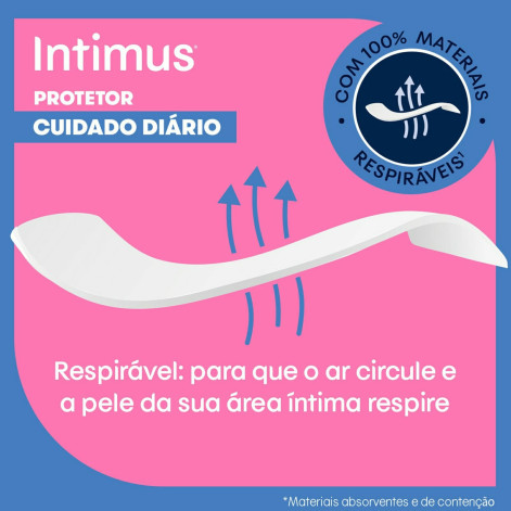 Protetor Diário Intimus Cuidado Diário sem Perfume 40 Unidades